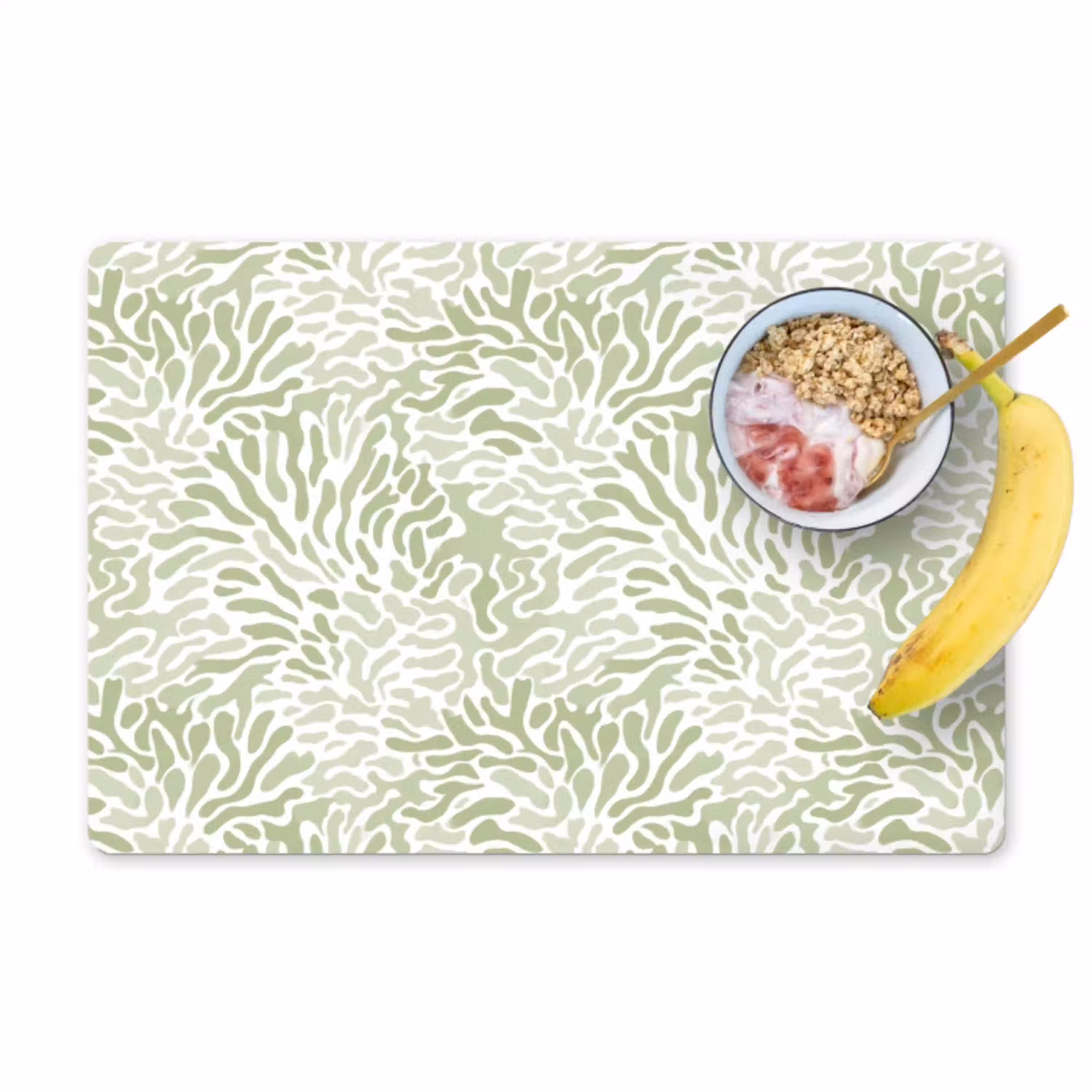 Saliegroen - Abstract - Organisch - Koraal - Patroon Placemat vinyl groot 368 -zzzproduct_Kitchenyeah-website