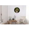 Doorkijk - Tropisch - Bloemen - Natuur Wandcirkel aluminium klein -woonkamer