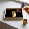 Friet - Goud - Chrome - Eten Dienblad Rechthoek middel -sfeer2