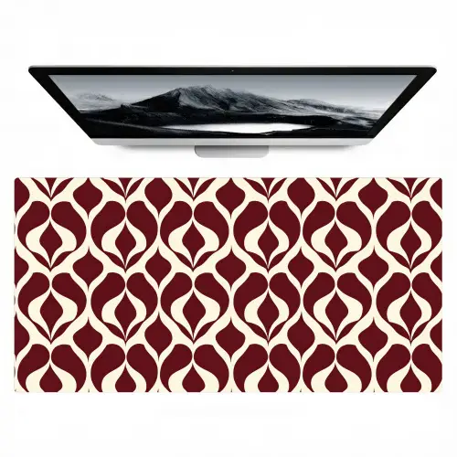 Rood - Druppelpatroon - Grafisch Muismat XXL klein 681 -zzz3d