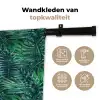Blauw - Palmbladeren - Afsnijding Wandkleed katoen klein 269 -sfeer2