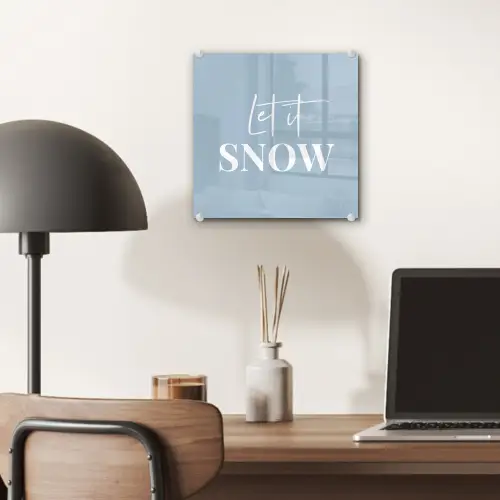 Sneeuw - Winter - Blauw - Let it snow plexiglas 5mm klein -sfeer6
