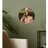Mona - Klassiek - Roze Wandcirkel behangsticker klein -sfeer2