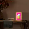 Mok - Wolken - Roze - Minimalitisch Light Box met kabel (Tafellamp) klein -sfeer4