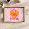 Valentijn - Love - Roze - Oranje Dienblad Rechthoek middel -USP_Formaat