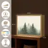 Sparren - Bomen - Groen - Beige Light Box met batterij (Wandlamp) middel -USP_websiteoverzichtNL