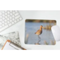 Vogel - Steltloper - Water - Natuur muismat rubber klein -witbureau