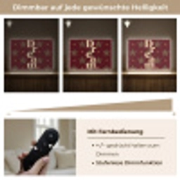Sterren - Luipaardprint - Dream - Bordeaux Light Box met batterij (Wandlamp) middel -USP_dimbaarDE