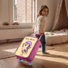 Kawai - Pinguin - Rolschaatsen Kinderkoffer - Roze klein -sfeer1