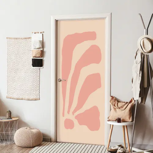 Bohemian - Roze - Pastel - Abstract deurposter klein -sfeer6