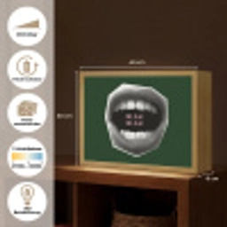 Mond - Groen - Illustratie - BLAH BLAH Light Box met batterij (Wandlamp) middel -USP_websiteoverzichtDE
