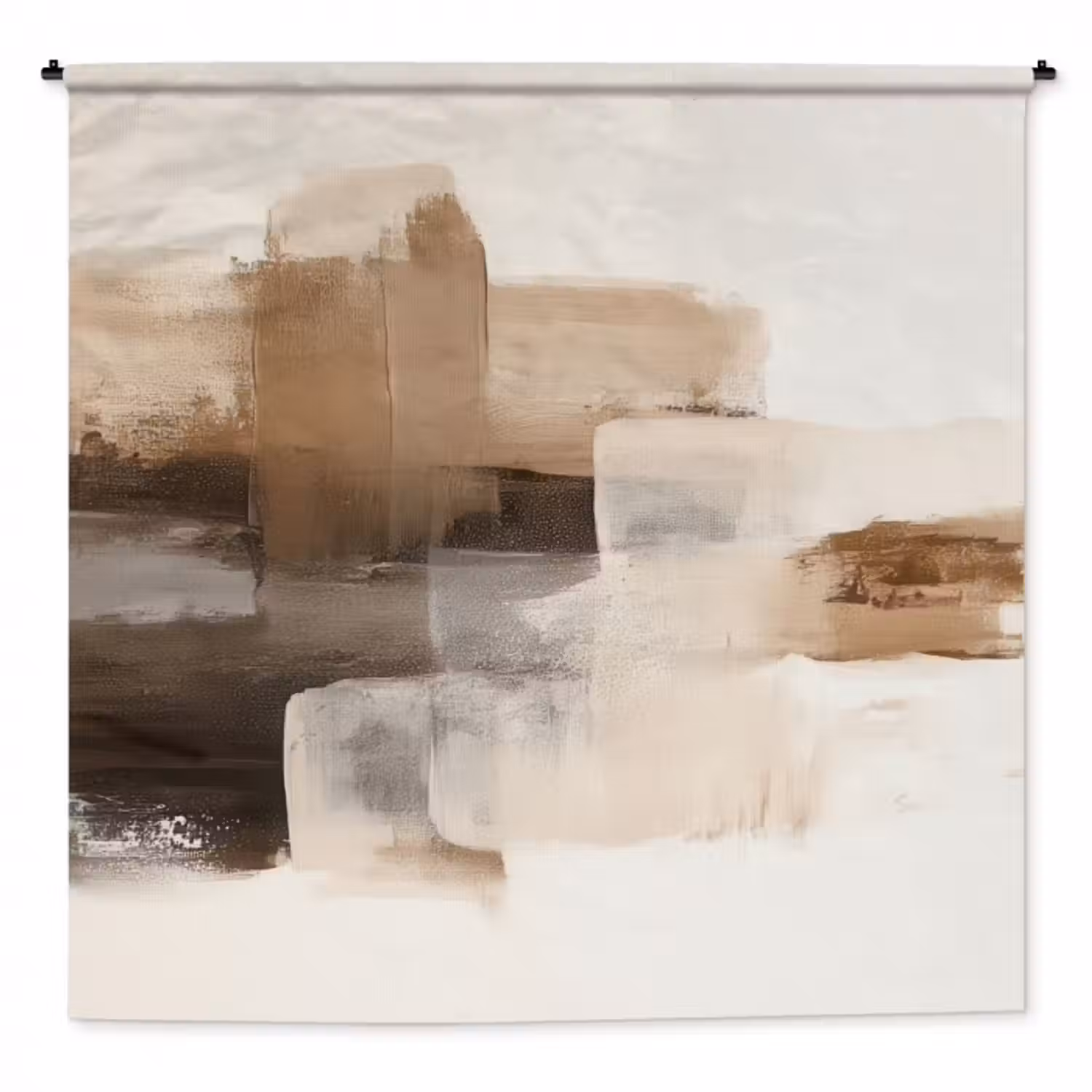 Wandkleed - Penseelstreken - Abstract landschap - Rust