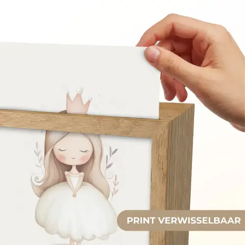 Prinses - Jurk - Kroon - Pastel Light Box met kabel (Kinderlampje) klein -USP_websiteprintNL