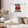 Lip - Girl - Rood - Letters Wandkleed katoen klein -sfeer1