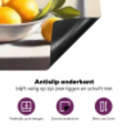 Citroenen - Stilleven - Geel Inductie beschermer vinyl 3mm klein -zzzzzzz-cc-onderkant