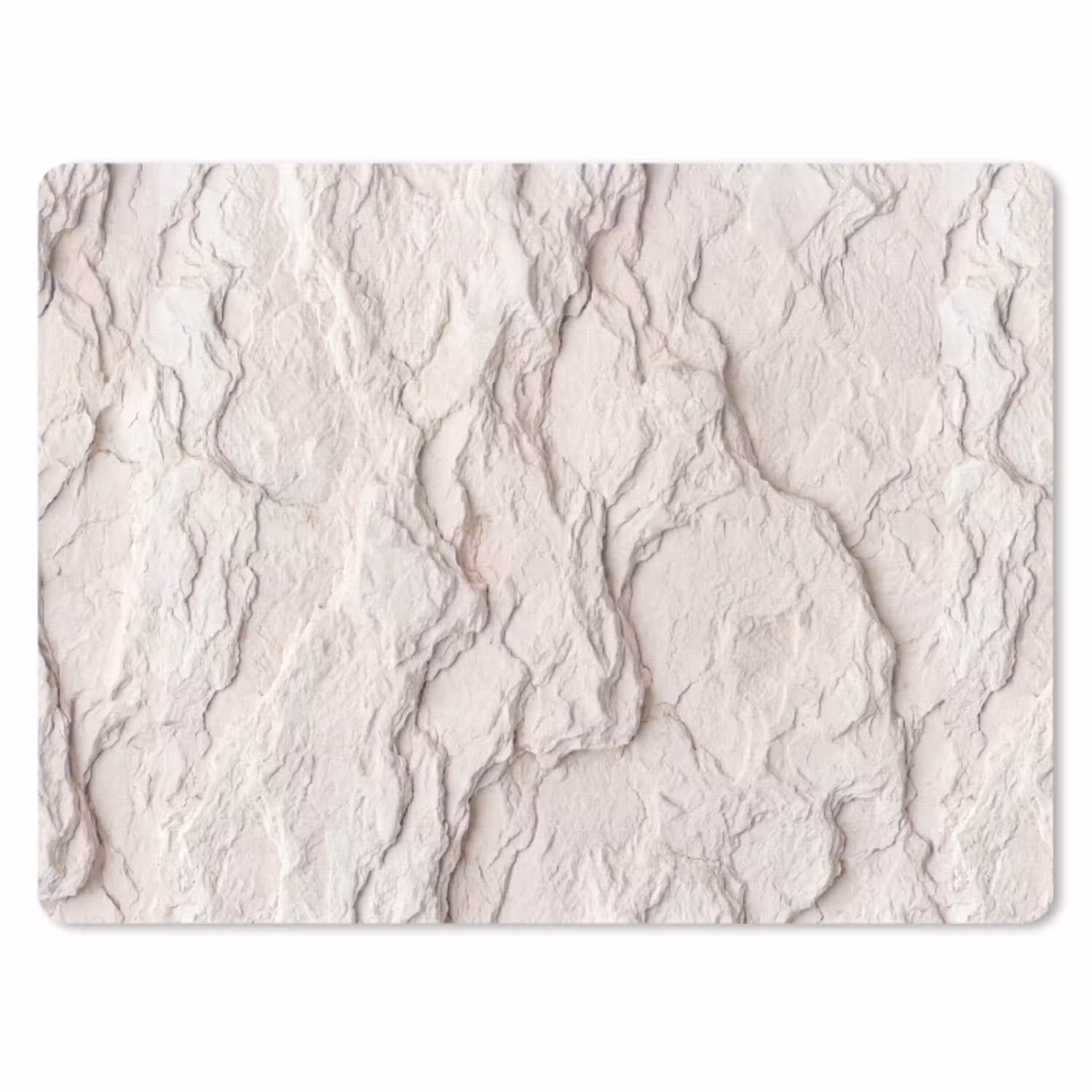 Rots - Structuur - Natuur - Beige - Abstract muismat rubber klein -3d