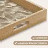 Waaierstructuren - Beige - Vezeltextuur Dienblad Rechthoek middel 911 -USP_HandgreepNL
