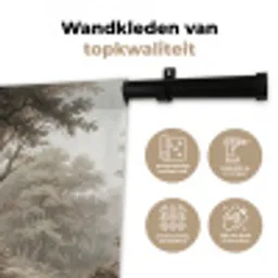 Natuur - Bos - Eik Wandkleed katoen klein -sfeer2
