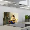 Melkmeisje - Goud - Quotes - Schilderij - Oude meesters keuken achterwand spatscherm klein -3d_schuin