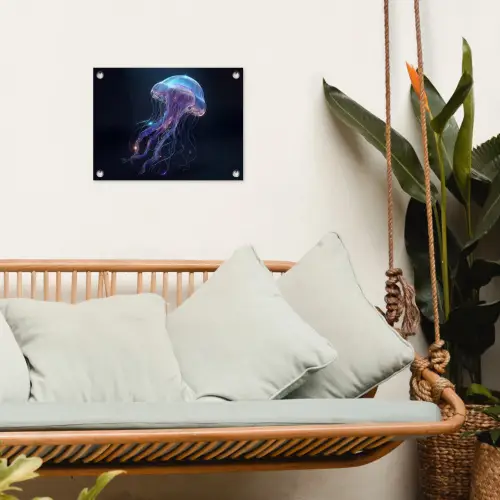 Tentakels - Kwal - Paars - Sprankeling tuinposter los doek klein -sfeer7