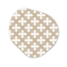 Patroon - Symmetrisch - Beige Wandcirkel Organisch Aluminium middel 851 -3d