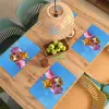 Ballonnen - Goud - Stervorm - Roze Placemat vinyl groot -zzsfeer5_Kitchenyeah-website