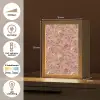 Botanisch - Bloemen - Roze Light Box met kabel (Tafellamp) klein 925 -USP_NL