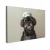 Kokskleding - Zwart - Hondje canvas 2cm klein -z3d