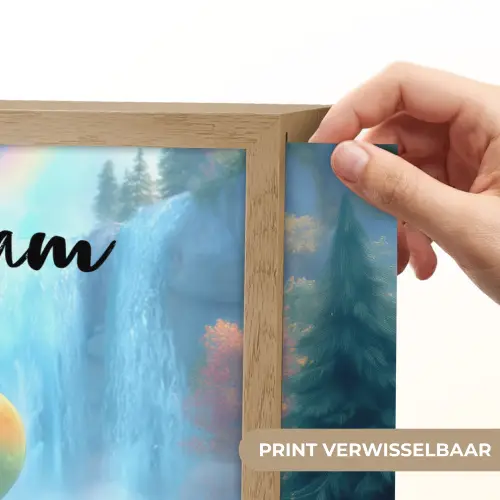 Dino - Natuur - Waterval Light Box met batterij (Wandlamp kind) middel -USP_websiteprintNL
