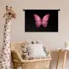 Vlinder - roze - Elegant Wandkleed katoen klein -wsfeer5_kind