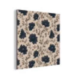 Motief - Bloemen - Zwart - Beige aluminium wit klein 46 -3d
