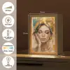 Vrouwen - Portret - Luxe - Goud Light Box met kabel (Tafellamp) klein -USP_NL