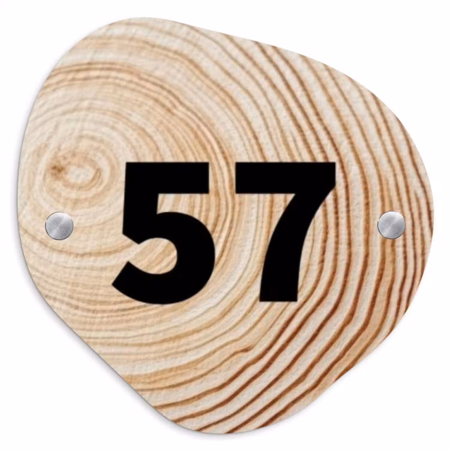 Naambordje voordeur - Organisch - Houten nerf - Traditioneel