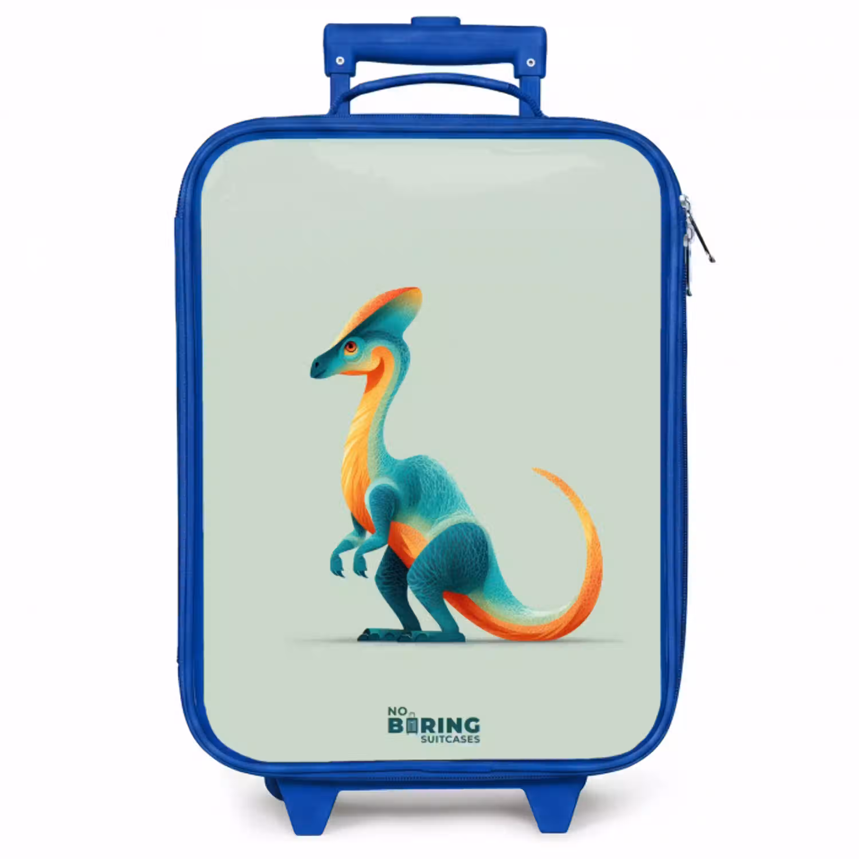 Elegante dino met kam Kinderkoffer - Blauw klein -zzz_website3d