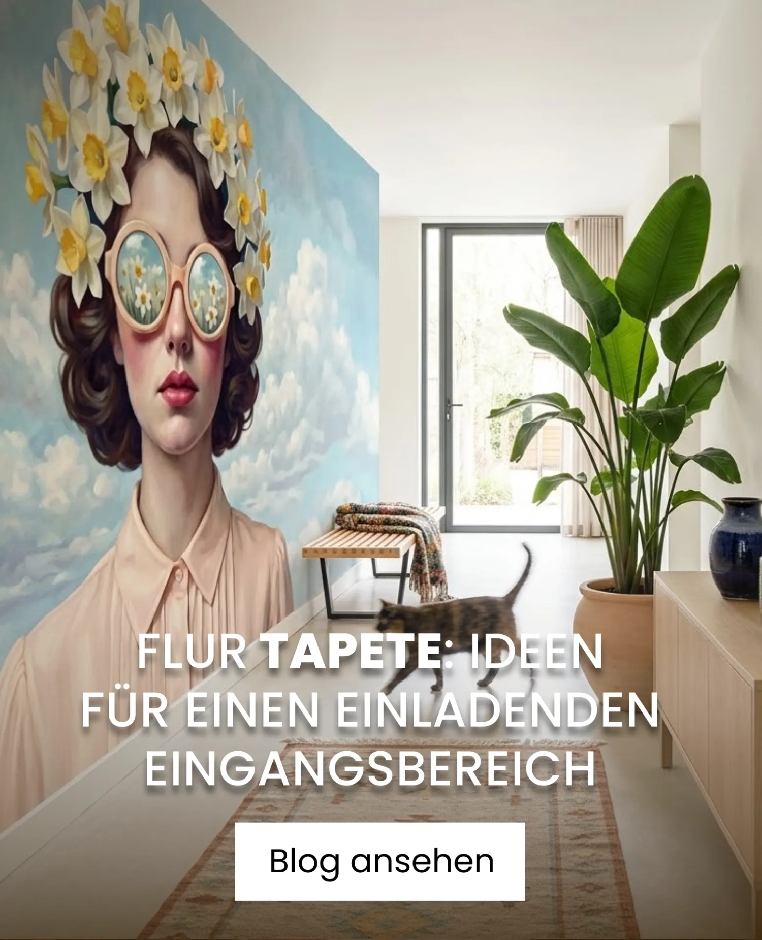 Flurtapeten-Ideen: Tapete mit Frau