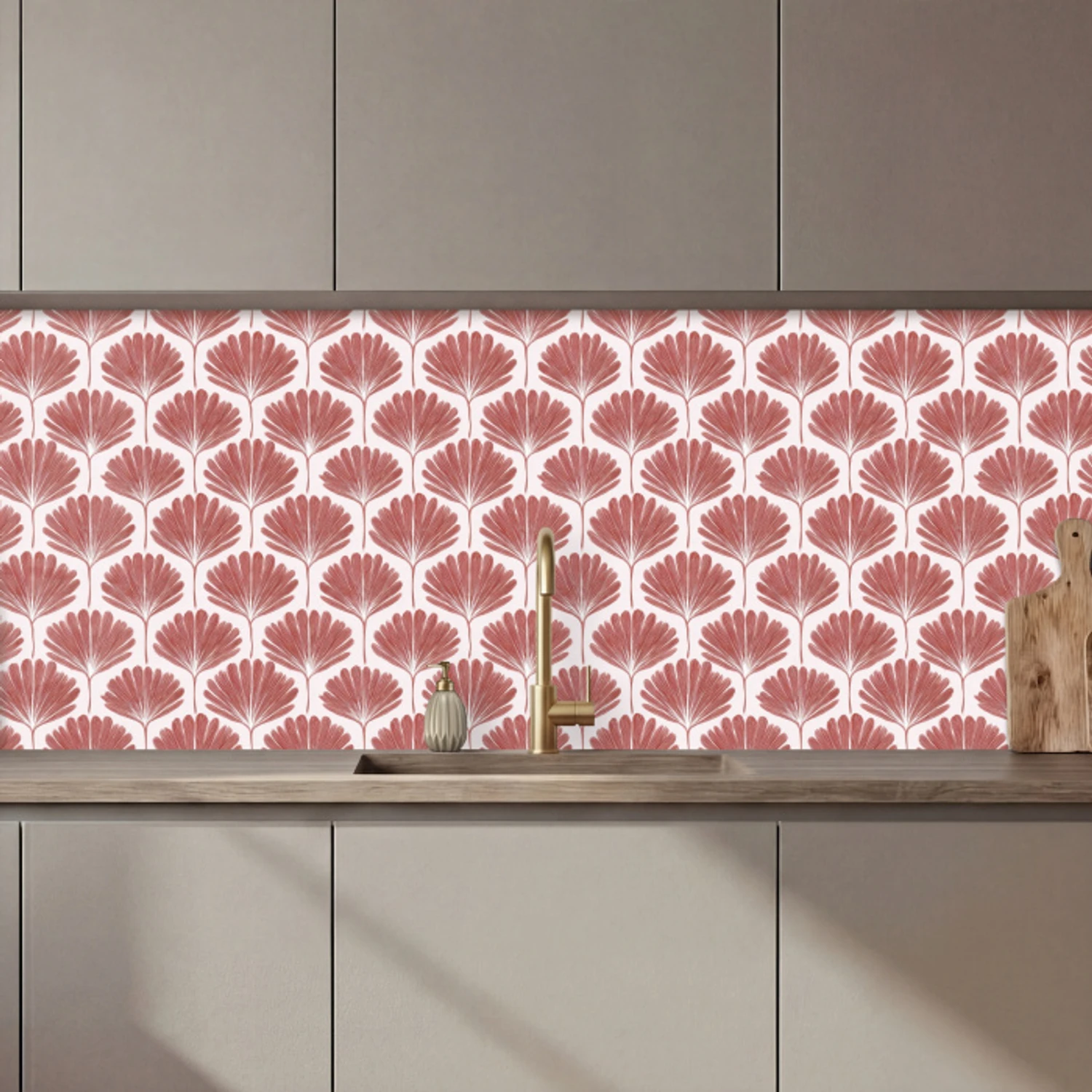 Waaier - Motief - Terra keuken achterwand 2 middel 871 zz_3dshopping