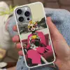 Vrouw - Kat - Bloemen - Kopje - Retro Hoesje iPhone 16 Pro Max met koord klein -sfeer3