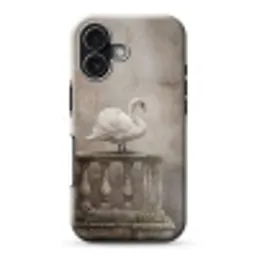 Zwaan - Elegant - Dieren - Wit Toughcase MagSafe Apple iPhone 17 klein -3d