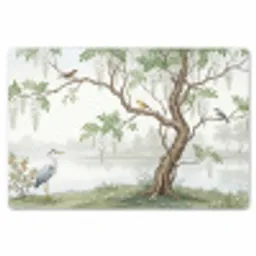 Reiger - Landschap - Groen Placemat vinyl groot -zzsfeer1_Kitchenyeah-website
