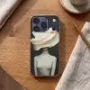 Vrouw - Beige - hoed Telefoonhoesje iPhone 17 Pro klein -sfeer1