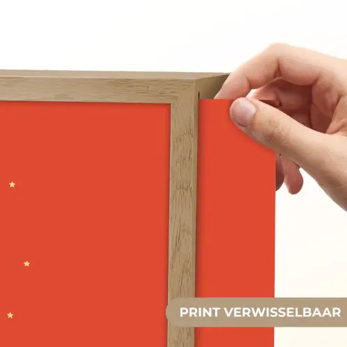 Raket - Planeten - Rood Light Box met batterij (Wandlamp kind) middel -USP_websiteprintNL