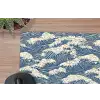 Golven - Klassiek - Blauw muismat rubber klein 262 -closeup