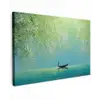 Bootje - Water - Bladeren - Bloesems canvas 2cm klein -z3d