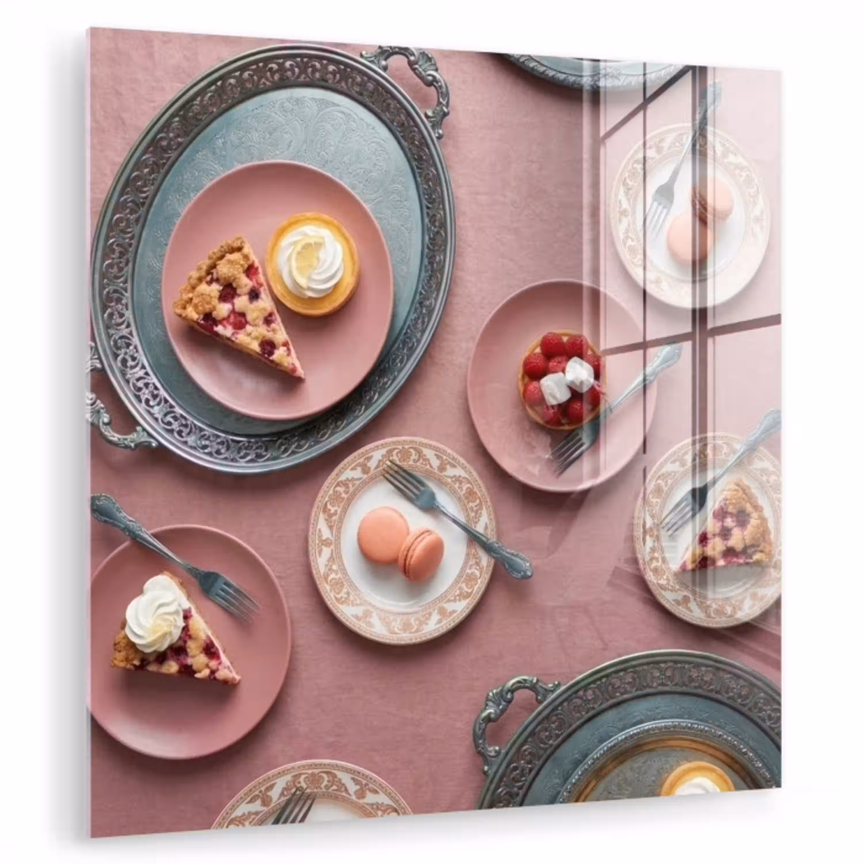 Dessert - Taart - Gebak - Zoet - Roze plexiglas 5mm klein -zzzproduct_nieuw