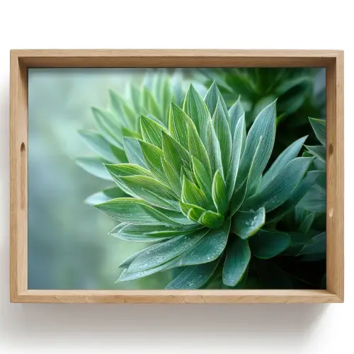 Blad - Plant - Groen - Textuur Dienblad Rechthoek middel -z3d_shopping