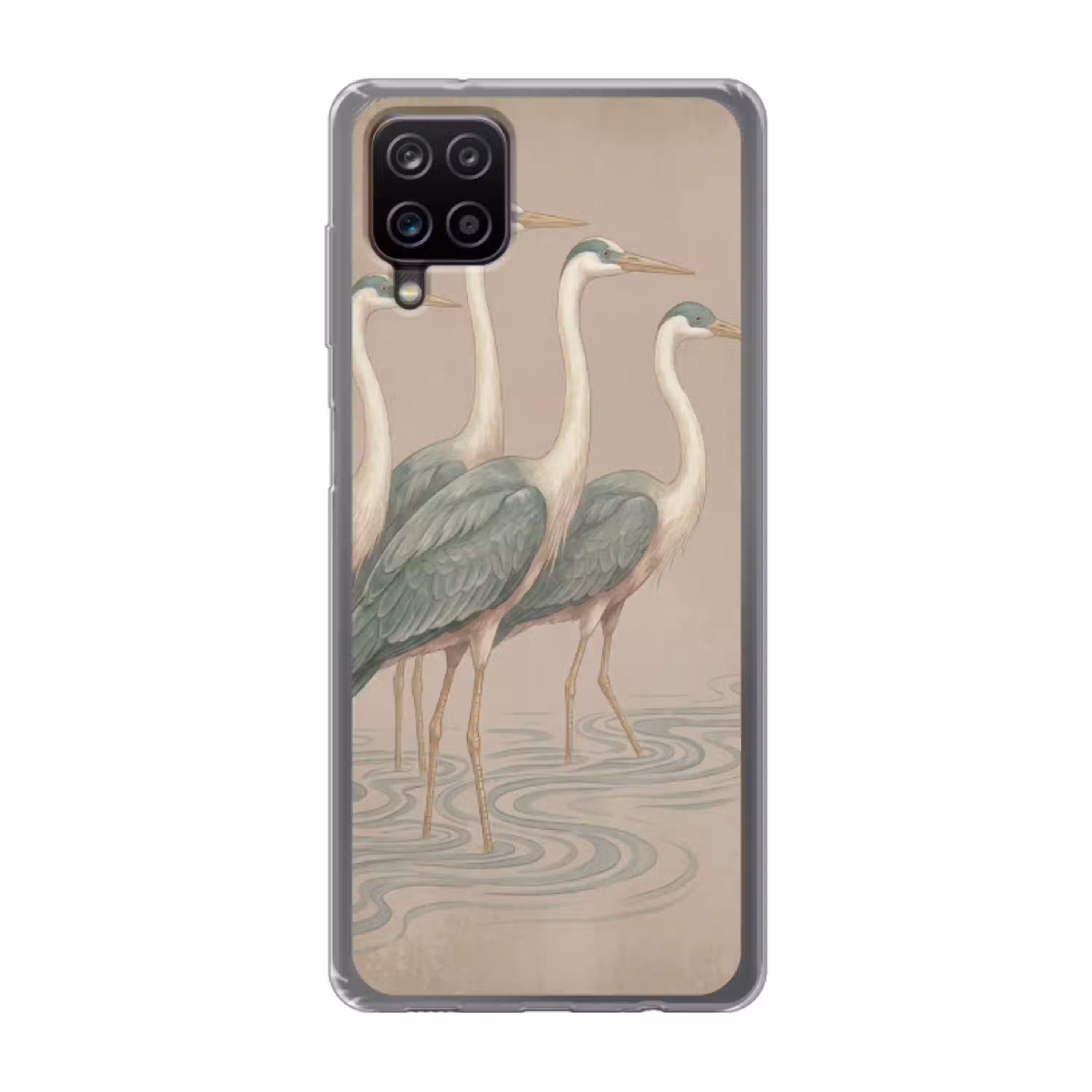 Vogel - Water - Natuur - Vintage Telefoonhoesje Samsung Galaxy A12 klein -3d
