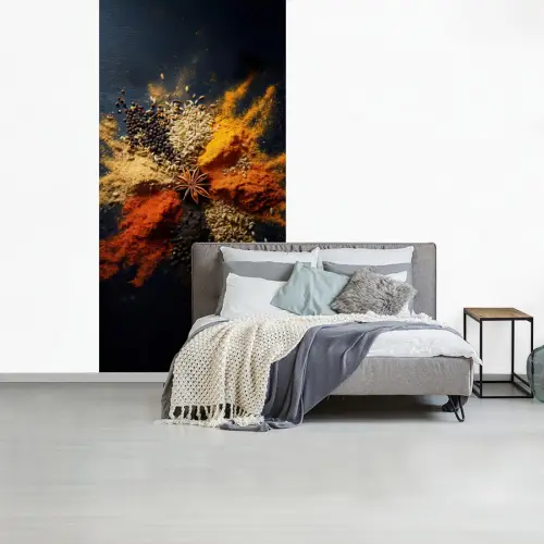 Specerijen - Explosie - Oranje fotobehang vinyl groot -slaapkamer