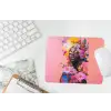 Kleurrijk - Bloemen - Vrouw - Zon muismat rubber klein -witbureau