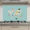 Wereldkaart - Vlinders - Dromerig keuken achterwand spatscherm klein -3d_website