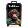 Chimpansee met Hawaii Blouse NBS - Handbagage koffer - Kinderen Unisex middel -productfoto_recht